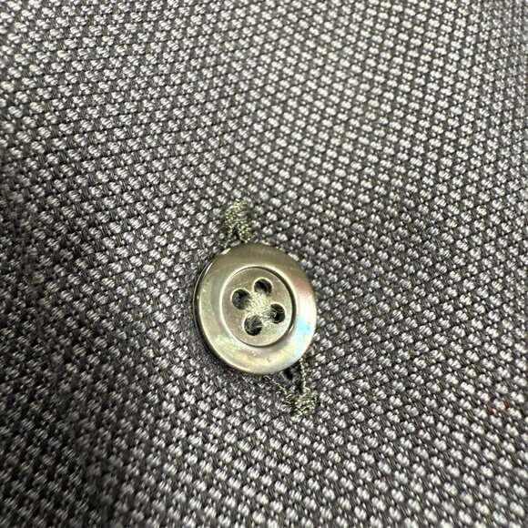 $250 J. Lindberg Slim Fit Dress Shirt Oxford Textured Fabric Navy Blue 43 17 XL - Picture 5 of 7